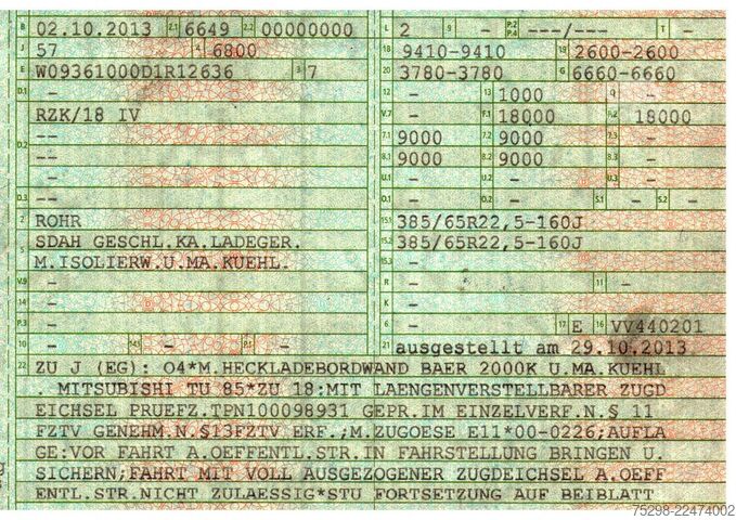 Remorcă frigorifică ROHR RZK/18 IV / Ladebordwand
