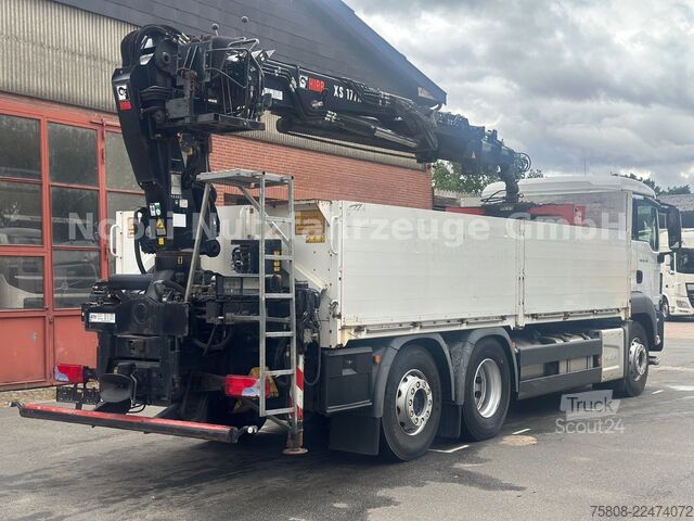 Kuorma-autoon asennettu nosturi MAN TGS 26.440 Baustoff Hiab XS177 K Lenk Navi