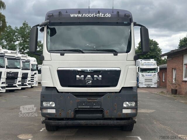 Kuorma-autoon asennettu nosturi MAN TGS 26.440 Baustoff Palfinger PK 18001L Lenk