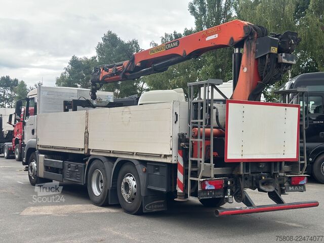 Kuorma-autoon asennettu nosturi MAN TGS 26.440 Baustoff Palfinger PK 18001L Lenk