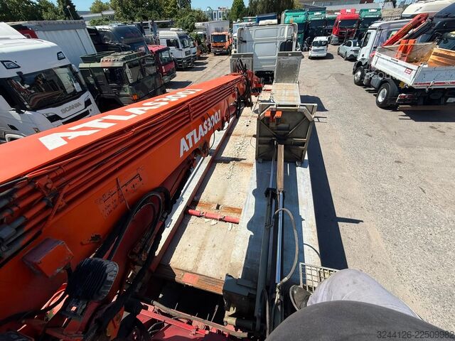 Открытый полуприцеп LANGENDORF Baustoff/Atlas Kran AK300.1/Steinpresse/Hydr./
