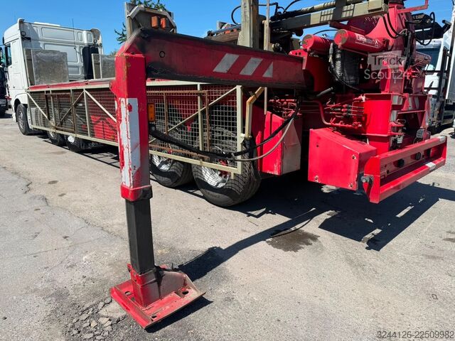 Открытый полуприцеп LANGENDORF Baustoff/Atlas Kran AK300.1/Steinpresse/Hydr./