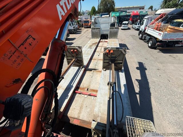 Открытый полуприцеп LANGENDORF Baustoff/Atlas Kran AK300.1/Steinpresse/Hydr./