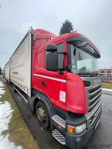 Autocarro con pianale e telone SCANIA R410