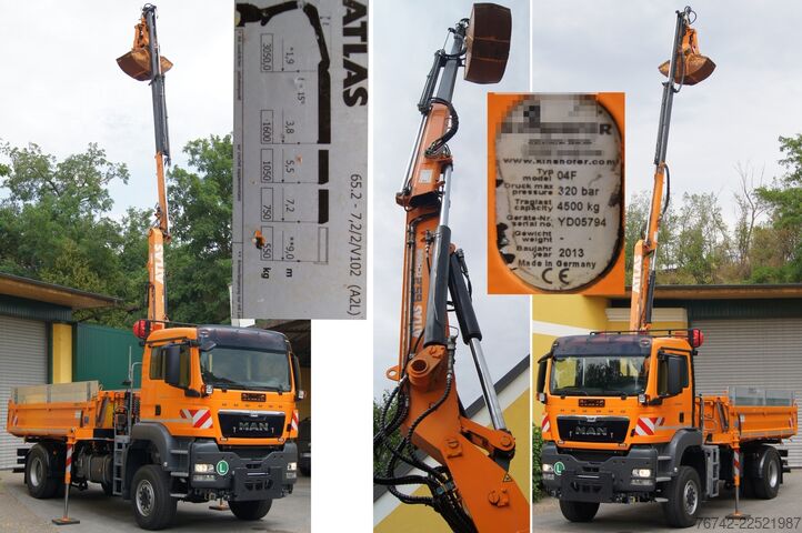 Lastbilsmonterad kran MAN TGS 18.320 BL 4x4 / ATLAS 65.2 / MEILLER-Kipper