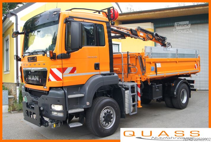 Tresidig tippbil MAN TGS 18.320 BL 4x4 / ATLAS 65.2 / MEILLER-Kipper