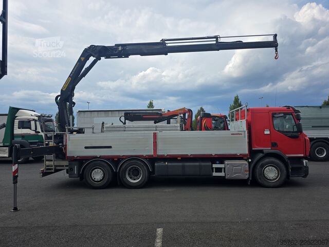 LKW mit Pritsche (offen) RENAULAT D WIDE 430 6x2 Palfinger PK 14.501K SLD5