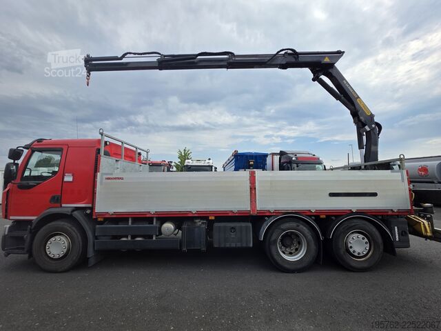 LKW mit Pritsche (offen) RENAULAT D WIDE 430 6x2 Palfinger PK 14.501K SLD5