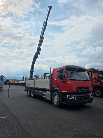 LKW mit Pritsche (offen) RENAULAT D WIDE 430 6x2 Palfinger PK 14.501K SLD5