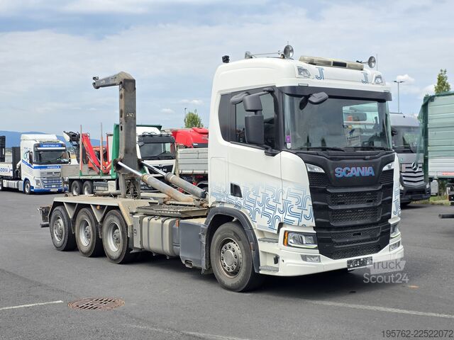 Tovornjak s kavljem za kontejnerje SCANIA R540 8x4 Lenk/Lift MEILLER Abrollkipper