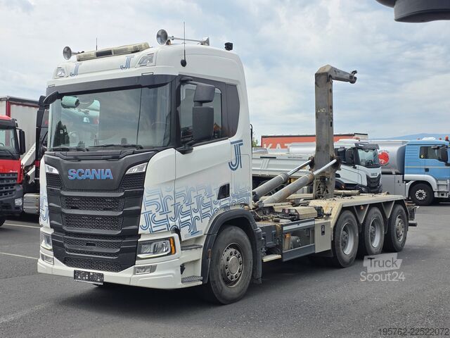 Tovornjak s kavljem za kontejnerje SCANIA R540 8x4 Lenk/Lift MEILLER Abrollkipper