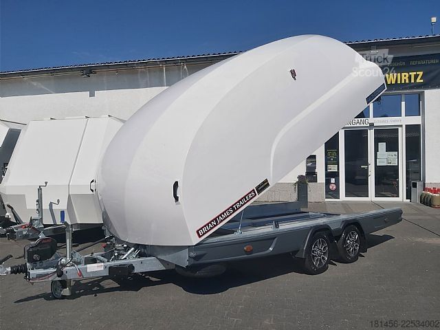 Transport auto Brian James Trailers Shuttle 2 ankippbar Alufelgen darkline