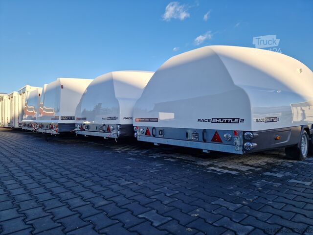 Transport auto Brian James Trailers Shuttle 2 ankippbar Alufelgen darkline