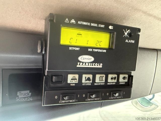 Šaldytuvas sunkvežimis SCANIA P320 6x2*4 Carrier Supra 1250 Mt 9.50 m. box