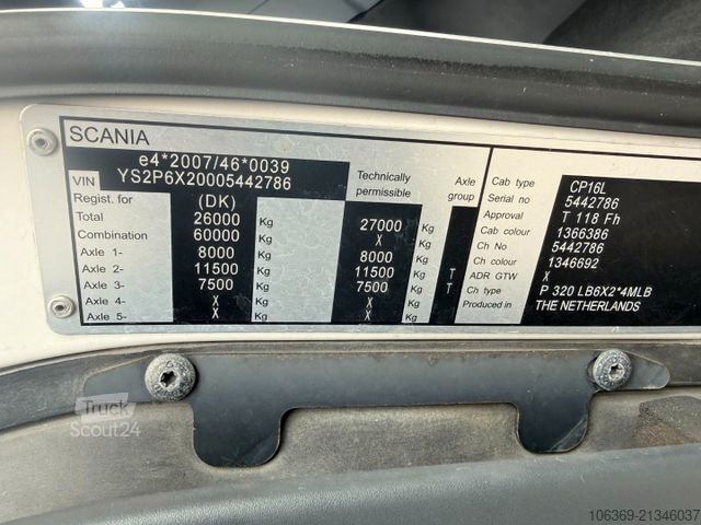 Šaldytuvas sunkvežimis SCANIA P320 6x2*4 Carrier Supra 1250 Mt 9.50 m. box