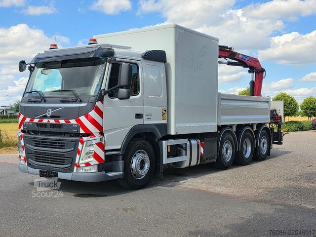 Tippbil med kran Volvo FM420 2x KRAAN/KIPPER EURO6!!2030 ZERO EMISSIE!...