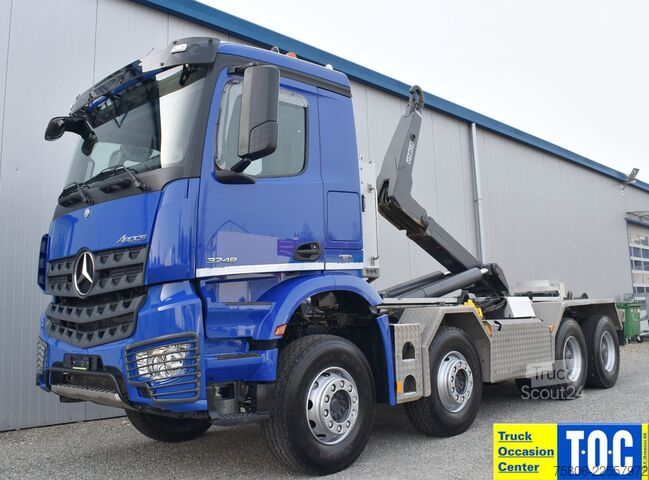 Camion benne à bras amovible MERCEDES-BENZ Arocs 3248 E6 8x4 Retarder AHK