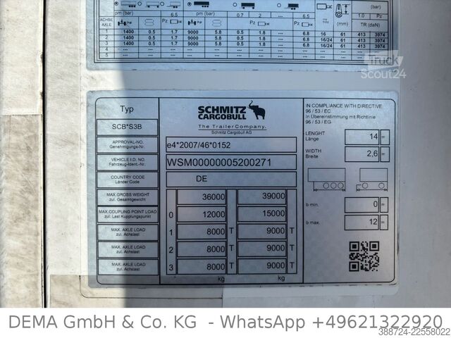 Ψυκτικός ημιρυμουλκούμενος SCHMITZ CARGOBULL SCB/S3B*Liftachse*TÜV* 5 Rohrbahnen*Carrier I950
