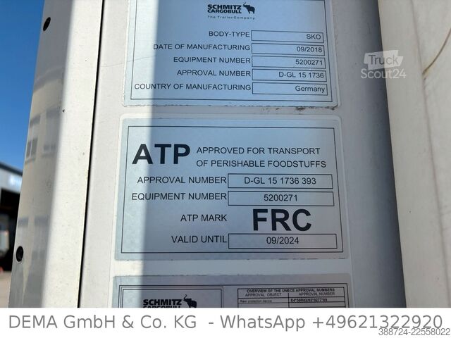 Ψυκτικός ημιρυμουλκούμενος SCHMITZ CARGOBULL SCB/S3B*Liftachse*TÜV* 5 Rohrbahnen*Carrier I950