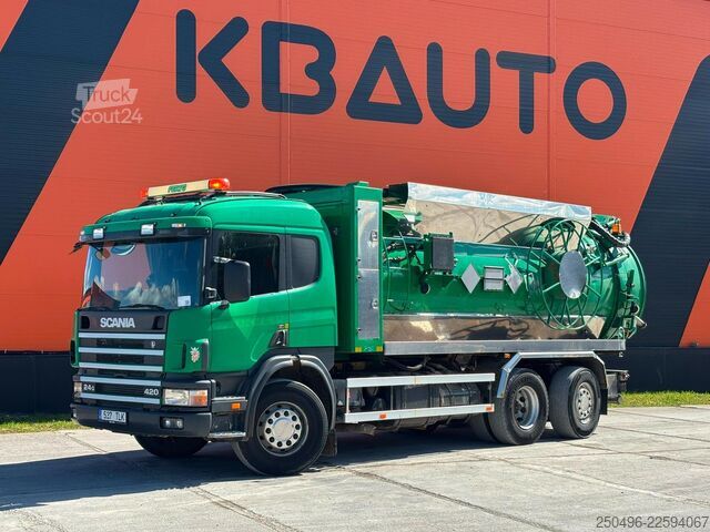Camion aspirateur Scania P 124 6x2*4 ADR Rolba TANK 8000 l + 8000 l / VA...