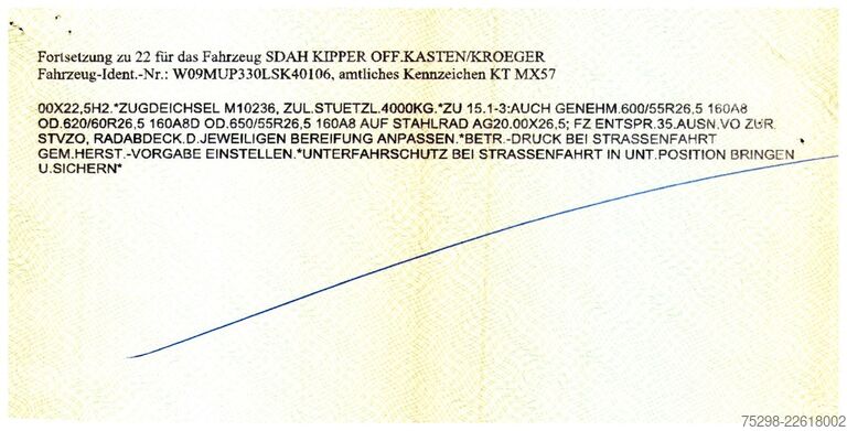 مقطورة قلابة ثلاثية الاتجاهات KRÖGER MUP30 | Erdmulde