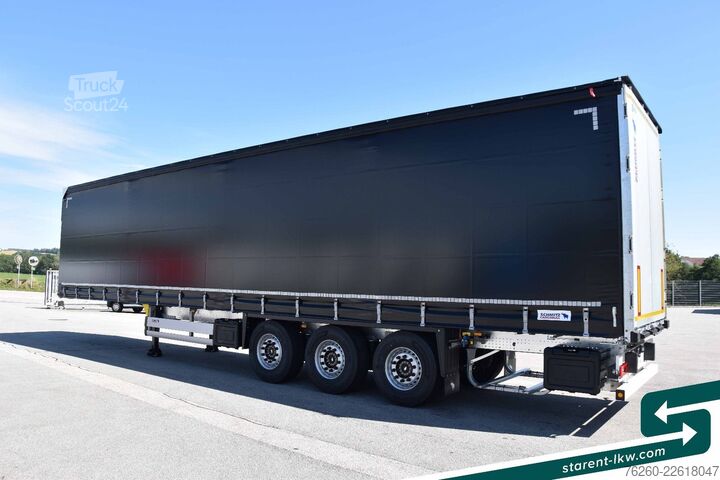 مقطورة نصفية مفتوحة مع قماش مشمع SCHMITZ CARGOBULL Hubdach Liftachse LED XL und Getränkezert. MIETE