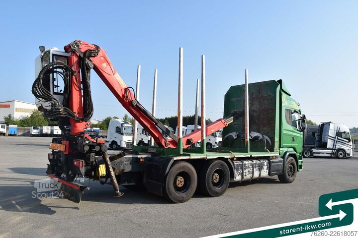 Kamion za izvlačenje drveta SCANIA R580 V8 6x4 Palfinger Kabinenkran Epsilon Ret.