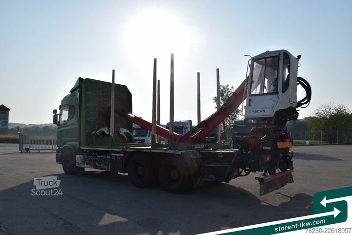 Kamion za izvlačenje drveta SCANIA R580 V8 6x4 Palfinger Kabinenkran Epsilon Ret.
