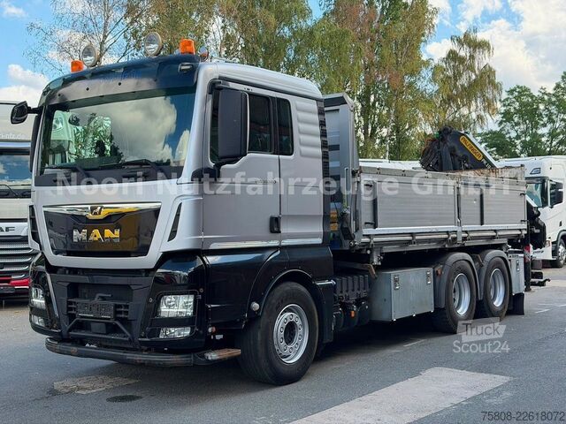 شاحنة قلابة MAN TGX 33.500 6x4 Kipper Kran PK19.001 Funk Greifer