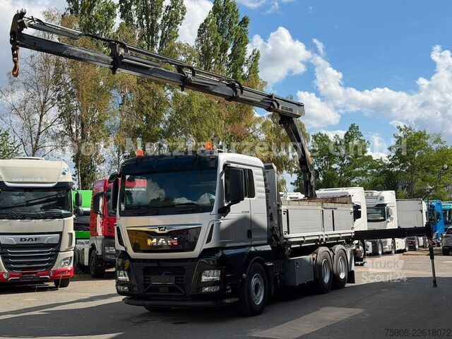 شاحنة قلابة MAN TGX 33.500 6x4 Kipper Kran PK19.001 Funk Greifer