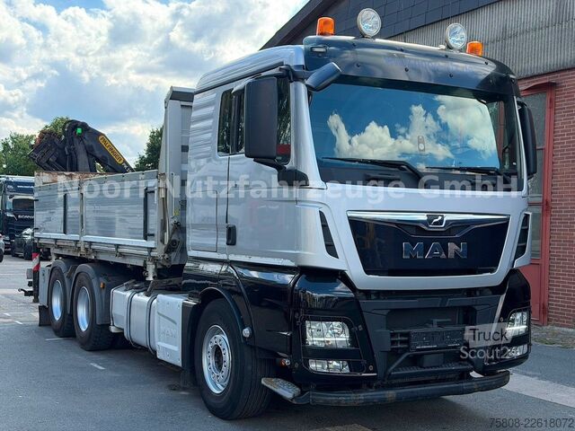 شاحنة قلابة MAN TGX 33.500 6x4 Kipper Kran PK19.001 Funk Greifer