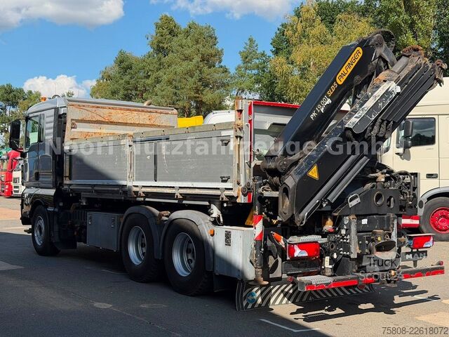 شاحنة قلابة MAN TGX 33.500 6x4 Kipper Kran PK19.001 Funk Greifer