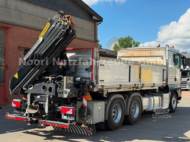 شاحنة قلابة MAN TGX 33.500 6x4 Kipper Kran PK19.001 Funk Greifer