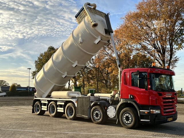 Sklápač Scania P380 CB 10X4 Vacuum + Pressure Kipper Tipper