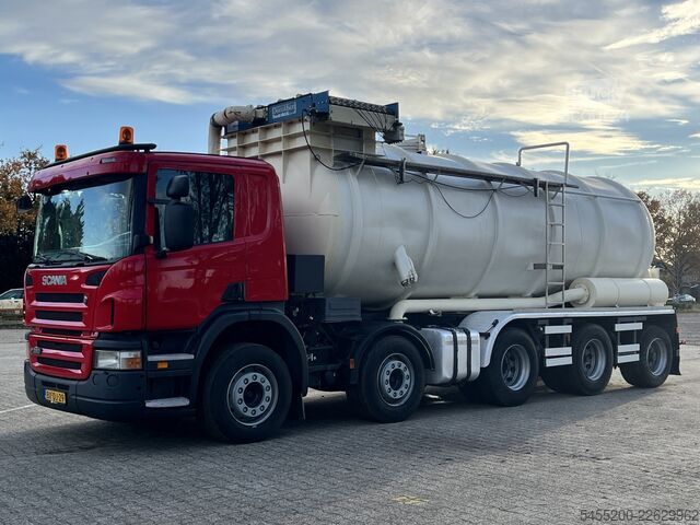 Damperli kamyon Scania P380 CB 10X4 Vacuum + Pressure Kipper Tipper