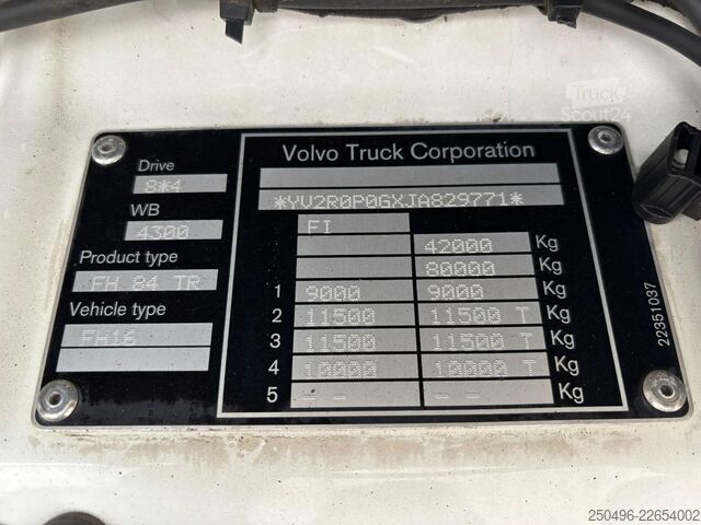 Tomruk taşıyıcı Volvo FH 16 750 8x4*4 BIG AXLES