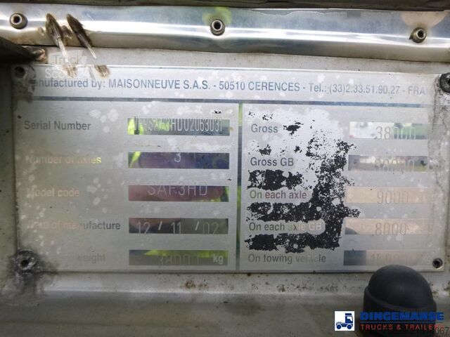 Tank MAISONNEUVE CITERNE Chemical tank inox (non ADR) 30 m3 / 1 comp