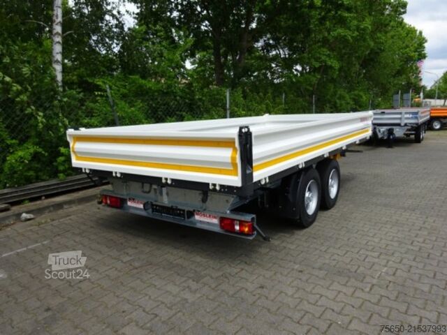 Tipper trailer Möslein TTD 13 Weiß  13 t Tandem 3- Seitenkipper Tieflader-- Neufahrzeug --