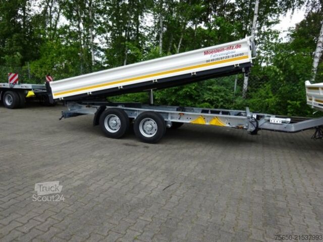 Tipper trailer Möslein TTD 13 Weiß  13 t Tandem 3- Seitenkipper Tieflader-- Neufahrzeug --