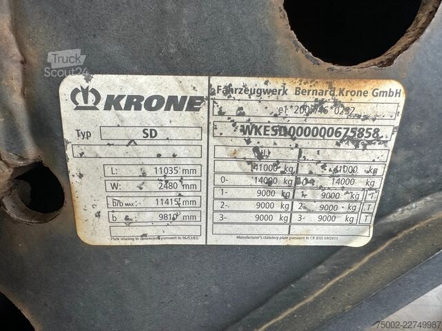 Transport av containrar Krone 40FT HIGH CUBE / BPW / DRUMBRAKES / NL-CHASSIS