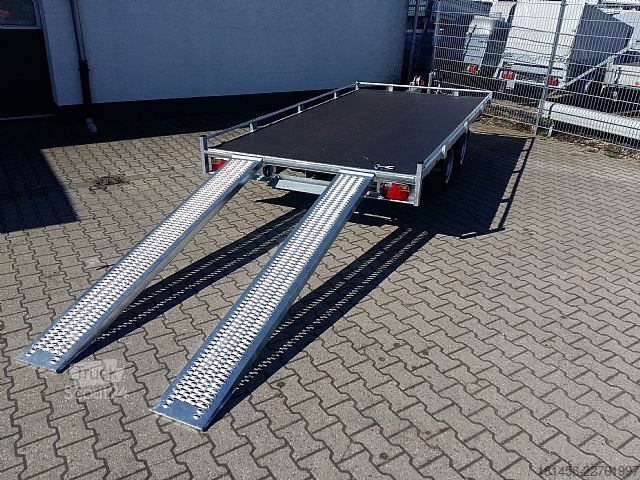 Rimorchio macchine edili Eduard Platform Reling 406x200cm 2700kg niedrig Winde