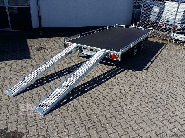 Rimorchio macchine edili Eduard Platform Reling 406x200cm 2700kg niedrig Winde