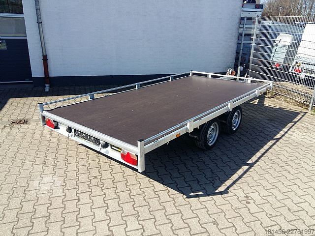 Rimorchio macchine edili Eduard Platform Reling 406x200cm 2700kg niedrig Winde