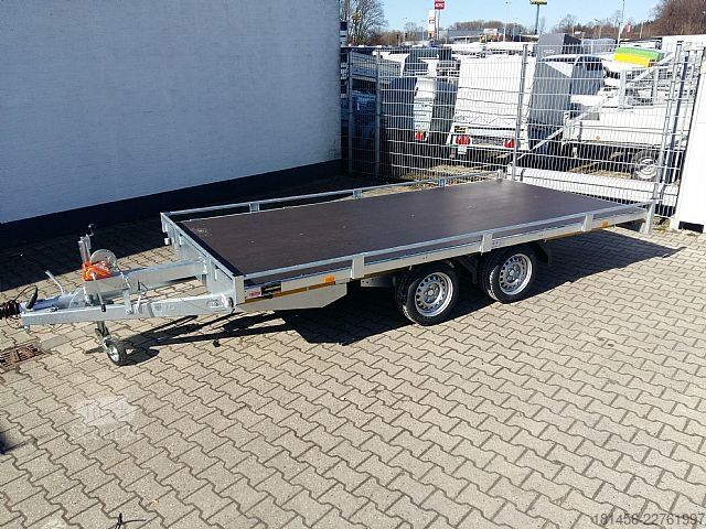 Rimorchio macchine edili Eduard Platform Reling 406x200cm 2700kg niedrig Winde