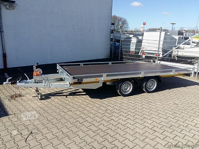 Rimorchio macchine edili Eduard Platform Reling 406x200cm 2700kg niedrig Winde