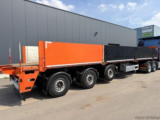 Rimorchio della piattaforma Turbo's Hoet SC33AA KRAANOPLEGGER / STENEN TRAILER / AUFLIEG...