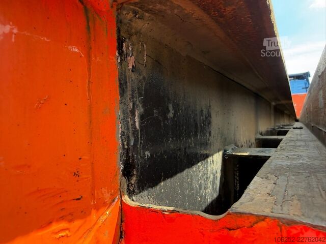 Rimorchio della piattaforma Turbo's Hoet SC33AA KRAANOPLEGGER / STENEN TRAILER / AUFLIEG...
