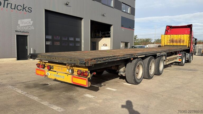 Rimorchio della piattaforma Krone SD27 (BELGIAN TRAILER / DRUM BRAKES / FREINS TA...