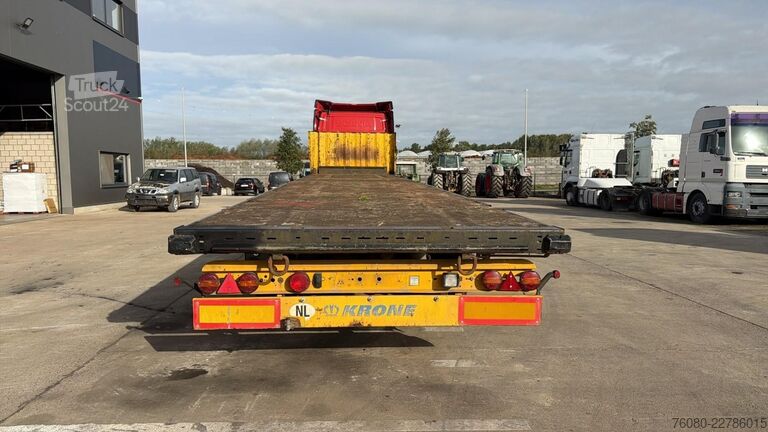 Rimorchio della piattaforma Krone SD27 (BELGIAN TRAILER / DRUM BRAKES / FREINS TA...