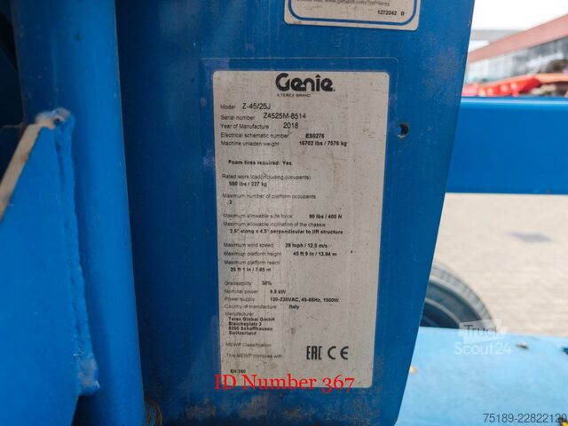 Przegubowa teleskopowa platforma robocza Genie Z45/25J Bi-Energy